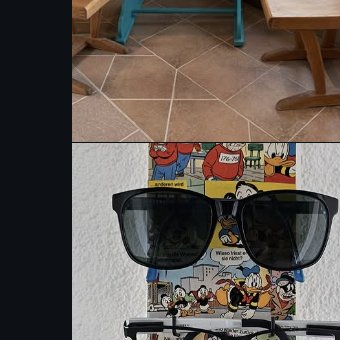 Brillen-Halter aus Comic-Holz