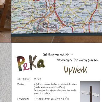Schilderwerkstatt — Wegweiser für euren Garten